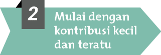 Mulai dengan kontribusi kecil dan terat