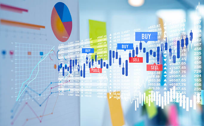 stock market trading concept background
