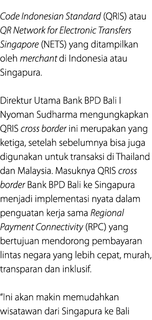 Code Indonesian Standard (QRIS) atau QR Network for Electronic Transfers Singapore (NETS) yang ditampilkan oleh merch...